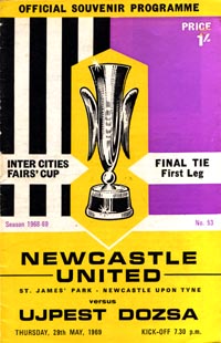 program: Leeds - Dozsa Uj. 1968/9 Fairs Cup Final